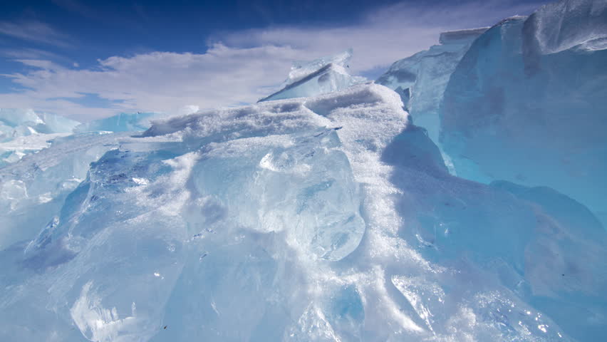 Time Lapse Of Ice Hummocks. Lake Baikal. Siberia. Stock Footage Video ...