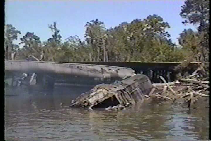 1990s - The 1993 Big Bayou Canot Amtrak Train Wreck. Stock Footage ...