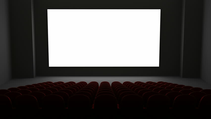 Movie Theatre Interior. Isolated White Screen Stock Footage Video ...