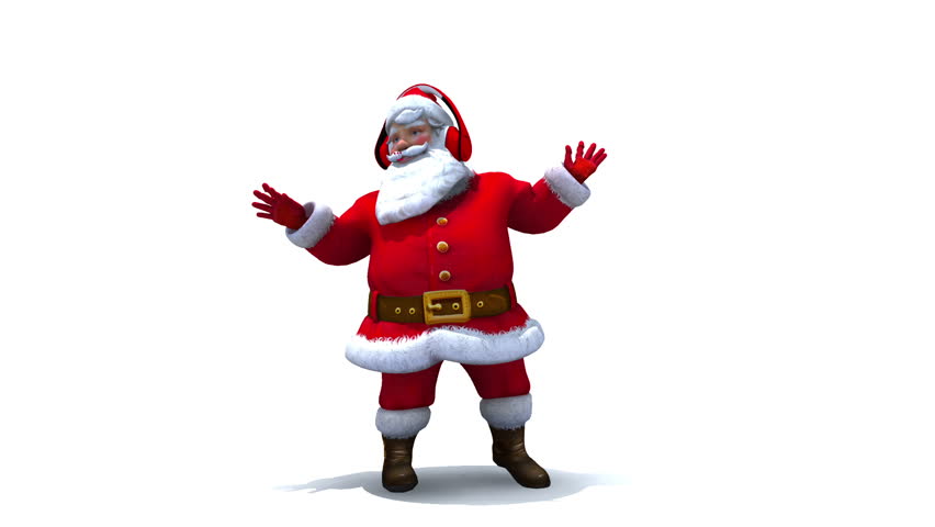 Christmas Santa Sleigh Motion Background 4k Free Hd Video Clips Santa Dancing With Headphoneusic Notes