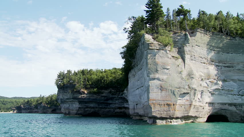 Detail Of Rock Formation Resembling A Face In The Cliffs At Pictured ...