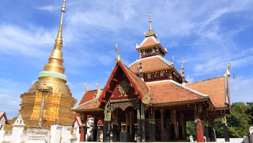 Wat Pong Sanuk, Lampang, Thailand Stock Footage Video 4640936 ...