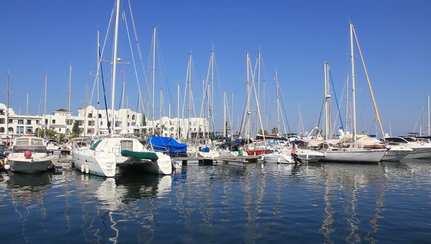 Yachts In Port El Kantaoui, Sousse, Tunisia Stock Footage Video 4664639 ...