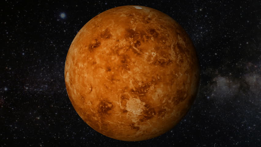 Animated One Revolution Of Planet Venus With Correct Rotation Direction ...