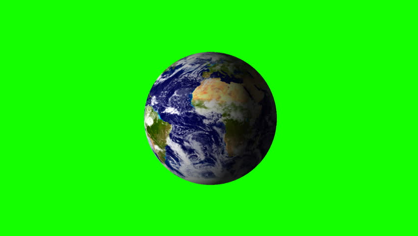 4k Green Screen Chroma Key Earth Loop With Clouds Texture Map Courtesy ...