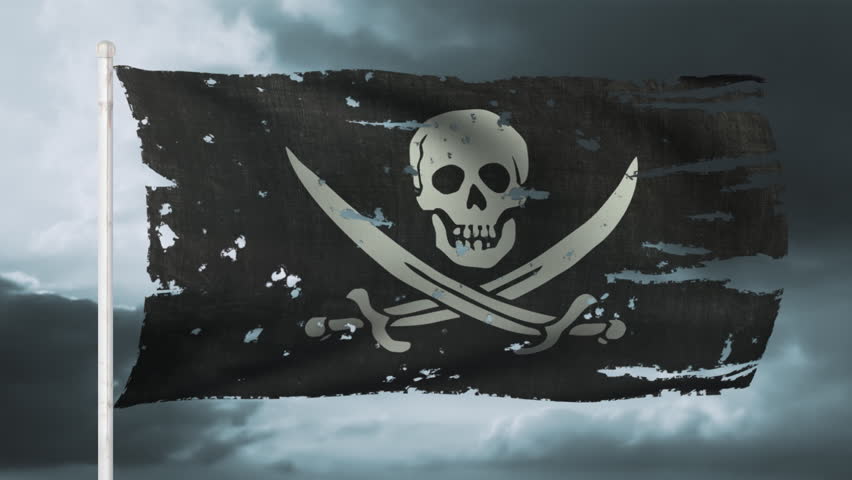 Close-up Pirate Flag In Dark Sky - HD 1080 Stock Footage Video 542476 ...