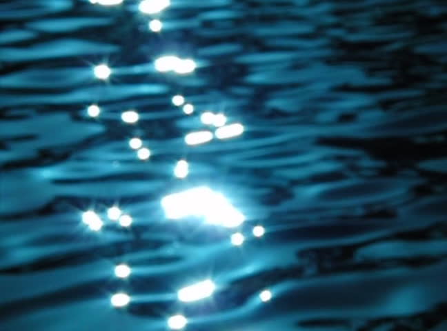 Light Reflecting Off Of Water Surface In Sea Or Ocean Stock Footage ...
