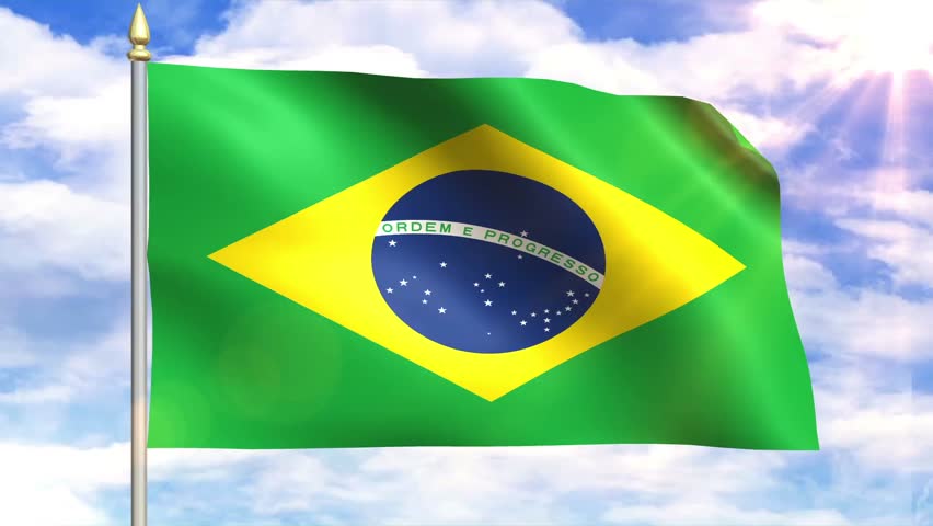 Brazilian Flag In The Wind Stock Footage Video 6320417 - Shutterstock