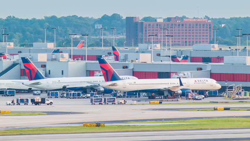 ATLANTA - 2014: Delta Airlines Passenger Airplanes Parked At The ...