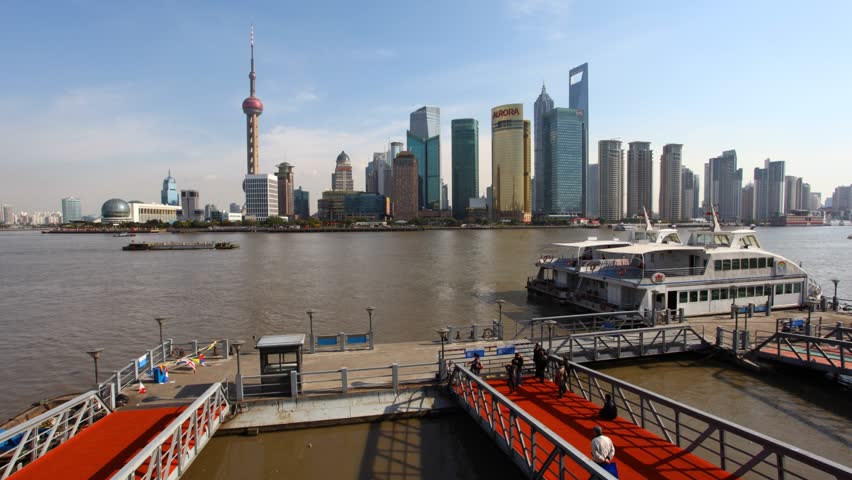 SHANGHAI, CHINA - NOV 24: Ferry Over The Huangpu River To Pudong ...