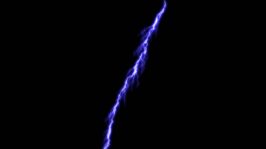 Purple Lightning Strikes Flashing In The Night. Lightning Sequence In ...