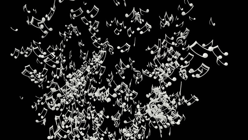 Animated Exploding White Music Notes On Transparent Background 2. Each ...