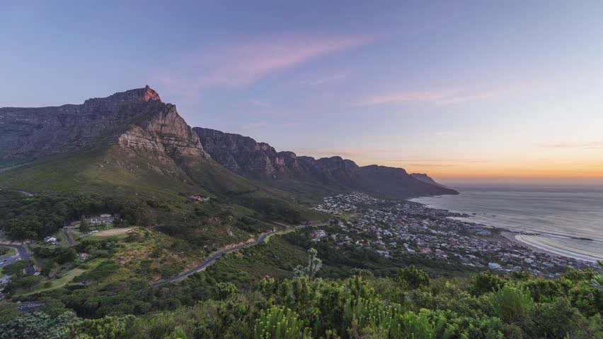 4K Timelapse 4096x2304 UHD Of Cape Town Table Mountain At Sunset, From ...