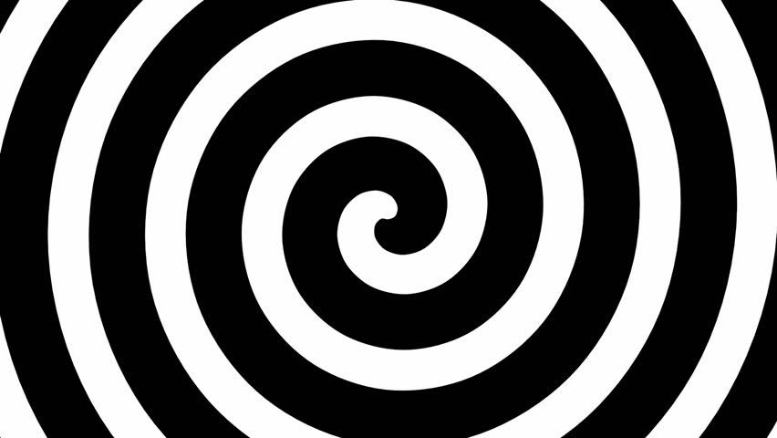 Black And White Hypnosis Spiral Loop HD Stock Footage Video 4890554 ...