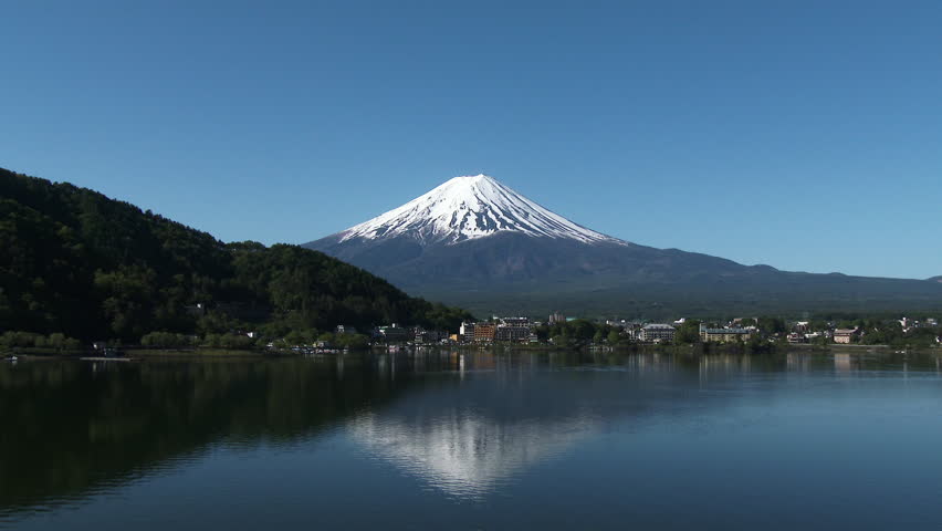 Mount Fuji, View From Lake Kawaguchiko, Japan Stock Footage Video ...