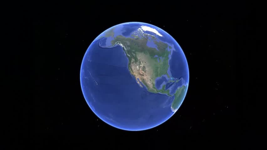 Rotating Earth Revealing Inner Core Structure With Geological Layers To ...