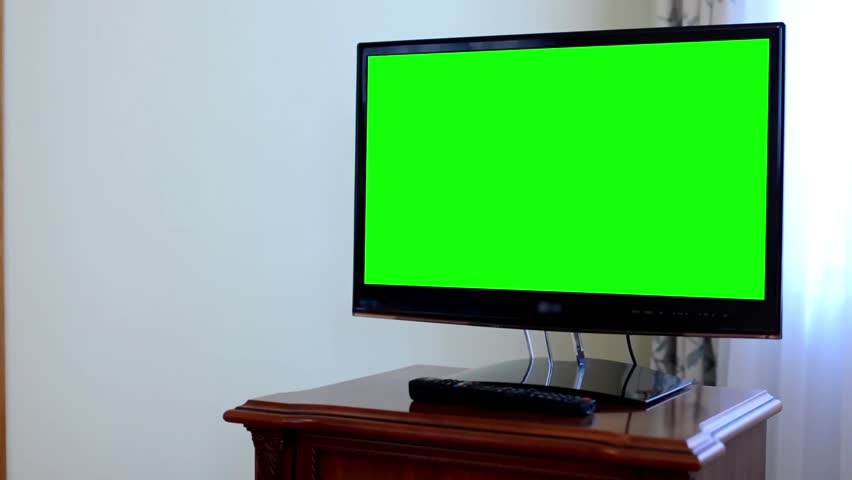 Couple Sitting In Front Of Blank Green TV Screen Stock Footage Video ...